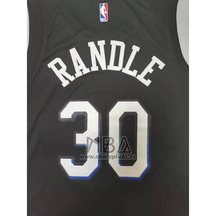 Camiseta New York Knicks Julius Randl NO 30 Ciudad 2020-21 Negro